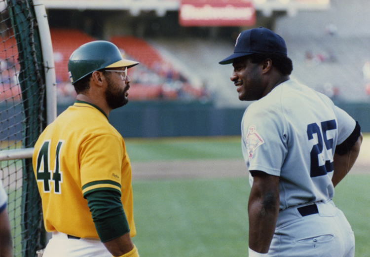 Reggie Jackson and Don Baylor, 1987