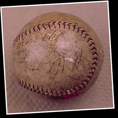 Ball that Babe Ruth hit for home run #60 in 1927